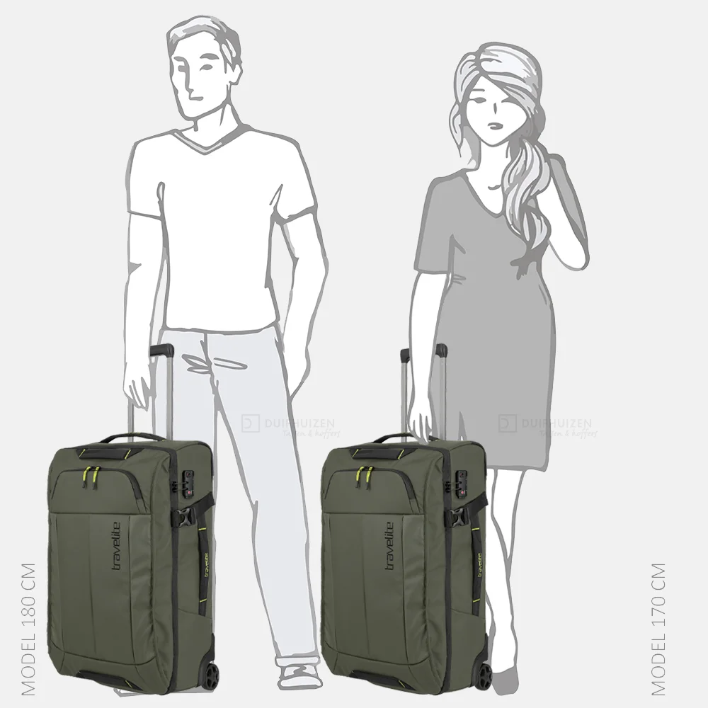 Travelite Briize reistas op wielen 67 cm khaki bij Duifhuizen