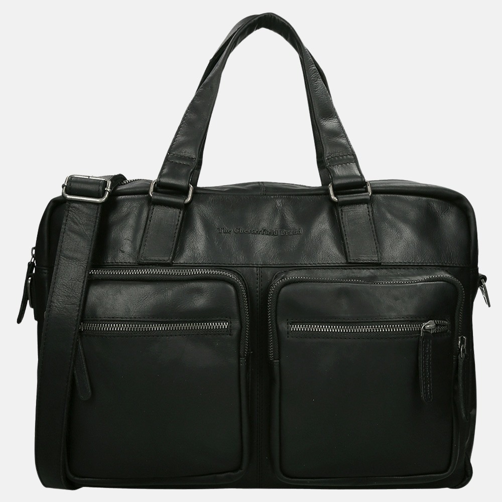 Dood in de wereld Pardon analoog Chesterfield laptoptas 17 inch black bij Duifhuizen