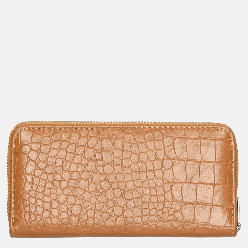 David Jones portemonnee L croco cognac bij Duifhuizen