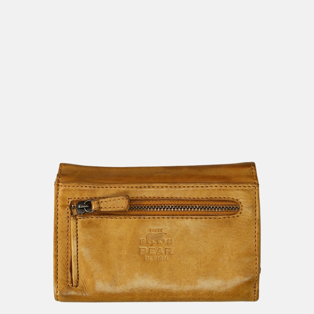 Bear Design Flappie portemonnee oker bij Duifhuizen