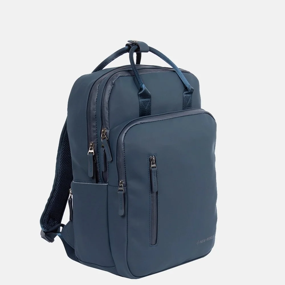 New Rebels William rugzak 15.6 inch navy bij Duifhuizen