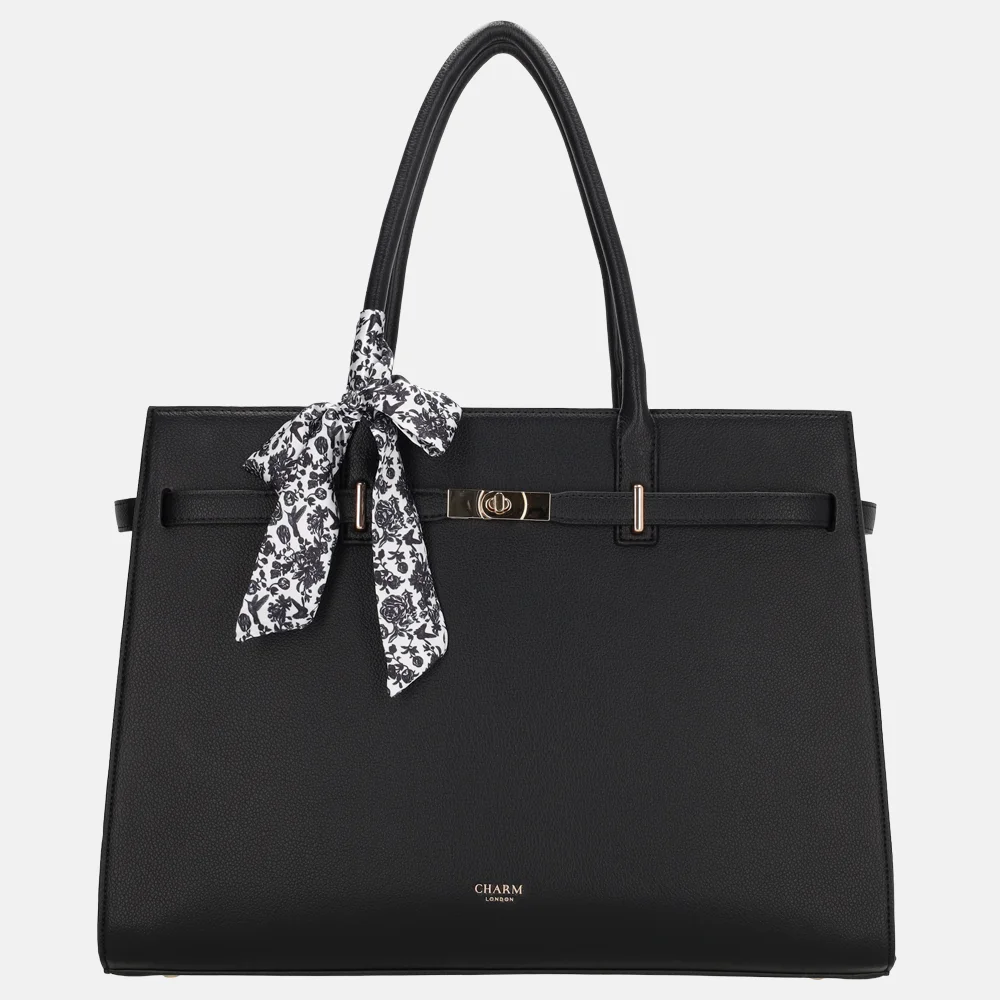 Charm London The Hamptons laptopshopper 15 inch zwart bij Duifhuizen