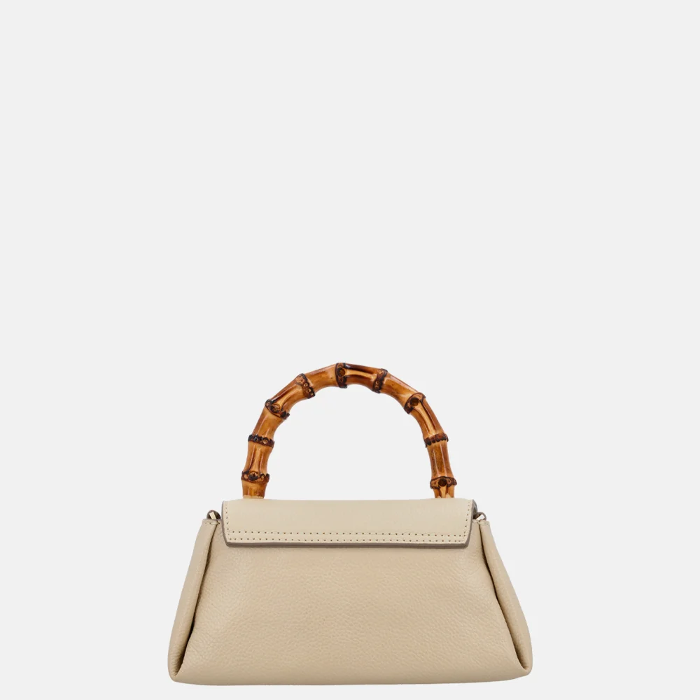 Loulou Essentiels Mae Bamboo handtas beige bij Duifhuizen