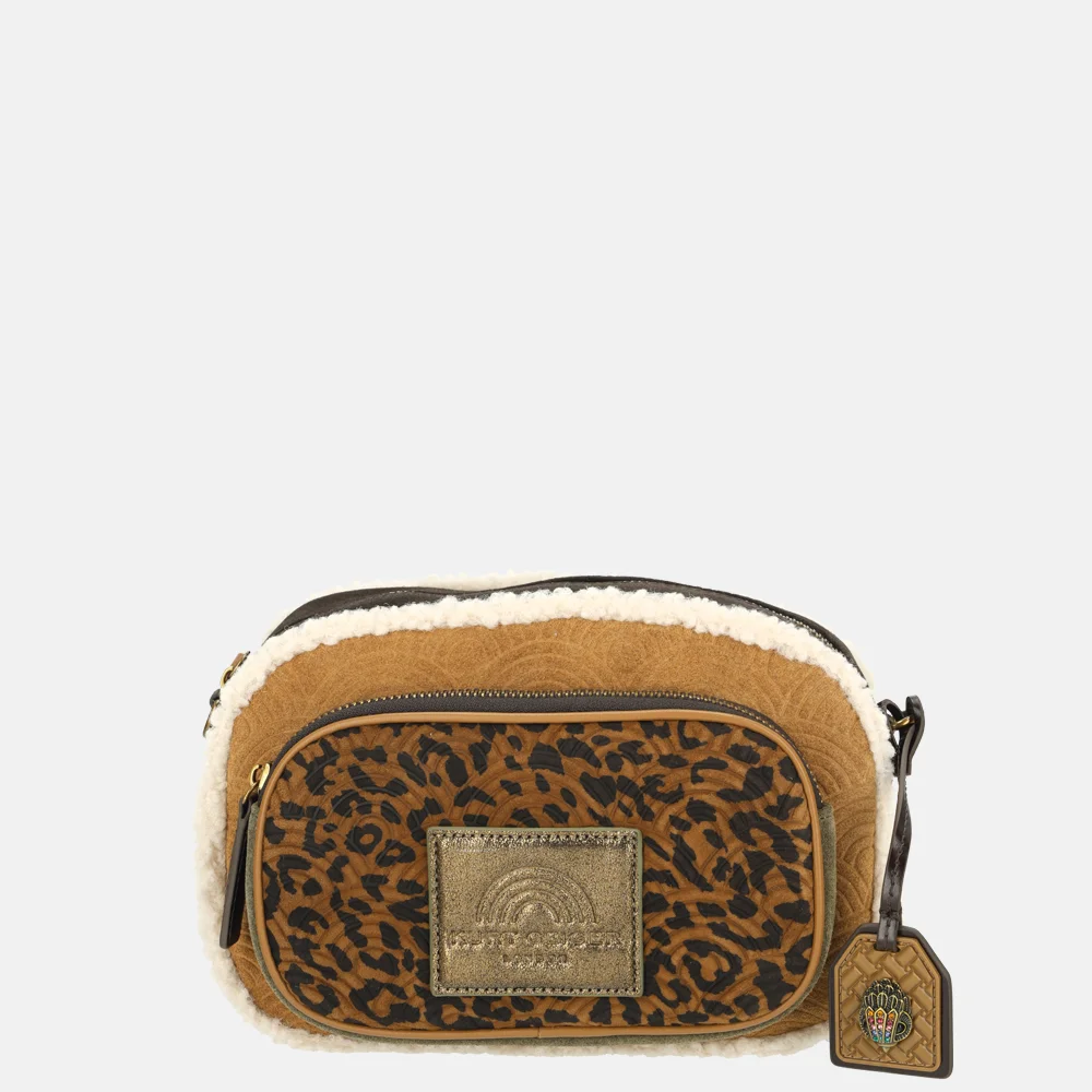 Kurt Geiger Southbank schoudertas suede camel multi bij Duifhuizen