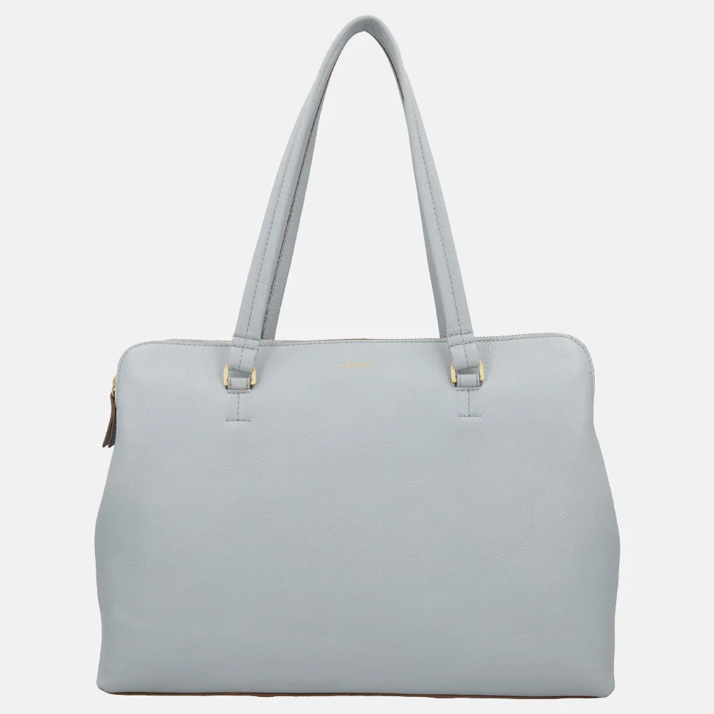 Loulou Essentiels Olivia shopper 15.6 inch blue aura bij Duifhuizen