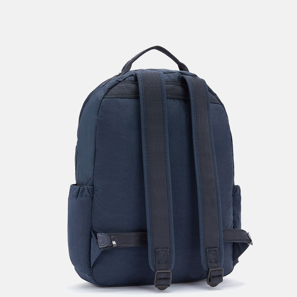 Kipling Seoul rugzak 15 inch blue bleu bij Duifhuizen