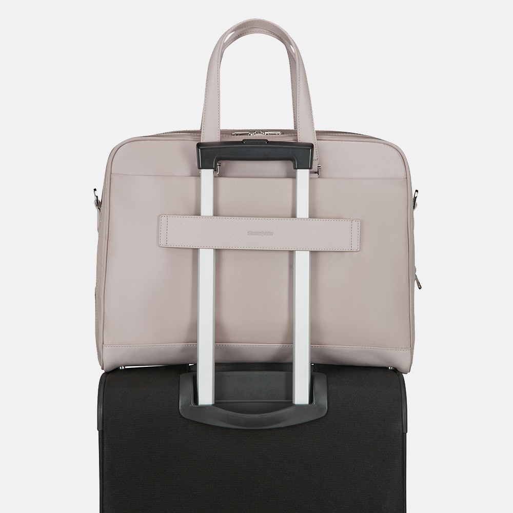 Samsonite Zalia 2.0 laptoptas 15 inch stone grey bij Duifhuizen