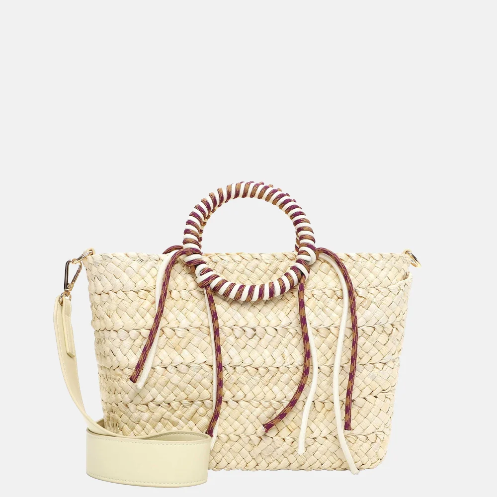 Emily & Noah Jolanda handtas riet S beige