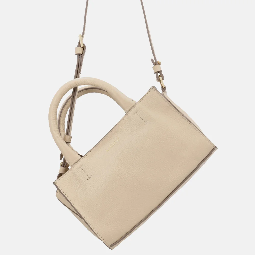 Loulou Essentiels Elise crossbody tas beige bij Duifhuizen