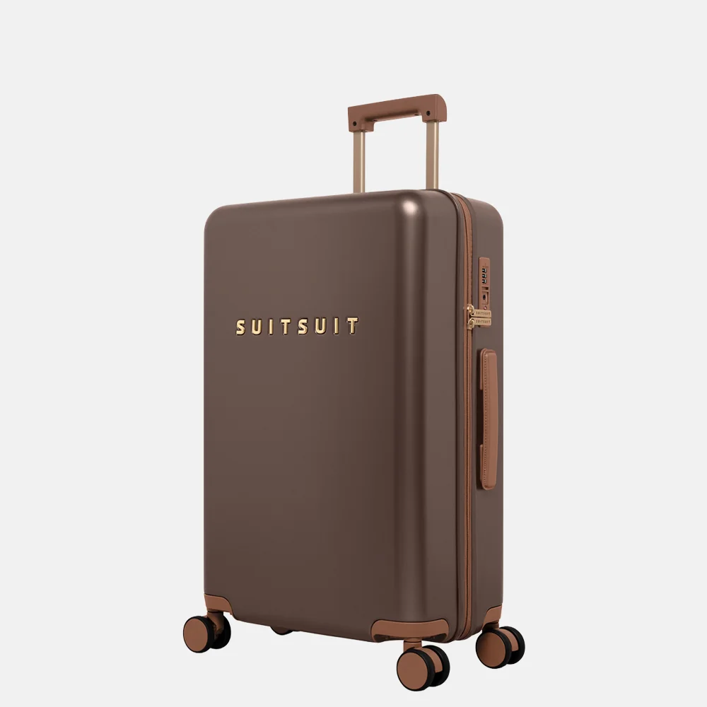 SUITSUIT Fab Seventies Special Edition reiskoffer 66 cm chocolate brown bij Duifhuizen