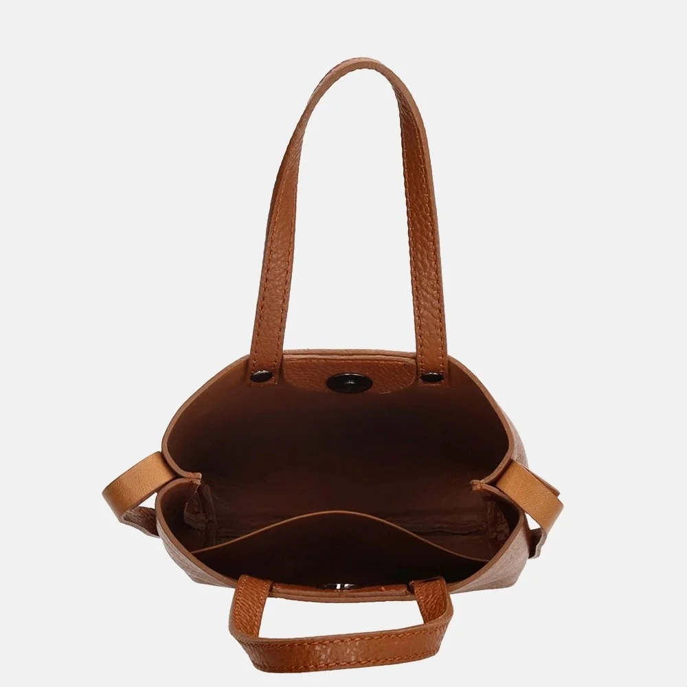 Charm London crossbody tas S cognac bij Duifhuizen