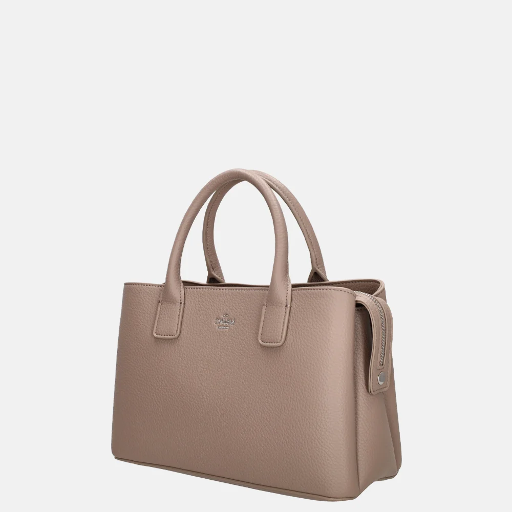 Charm London Muggiano handtas M lichttaupe bij Duifhuizen