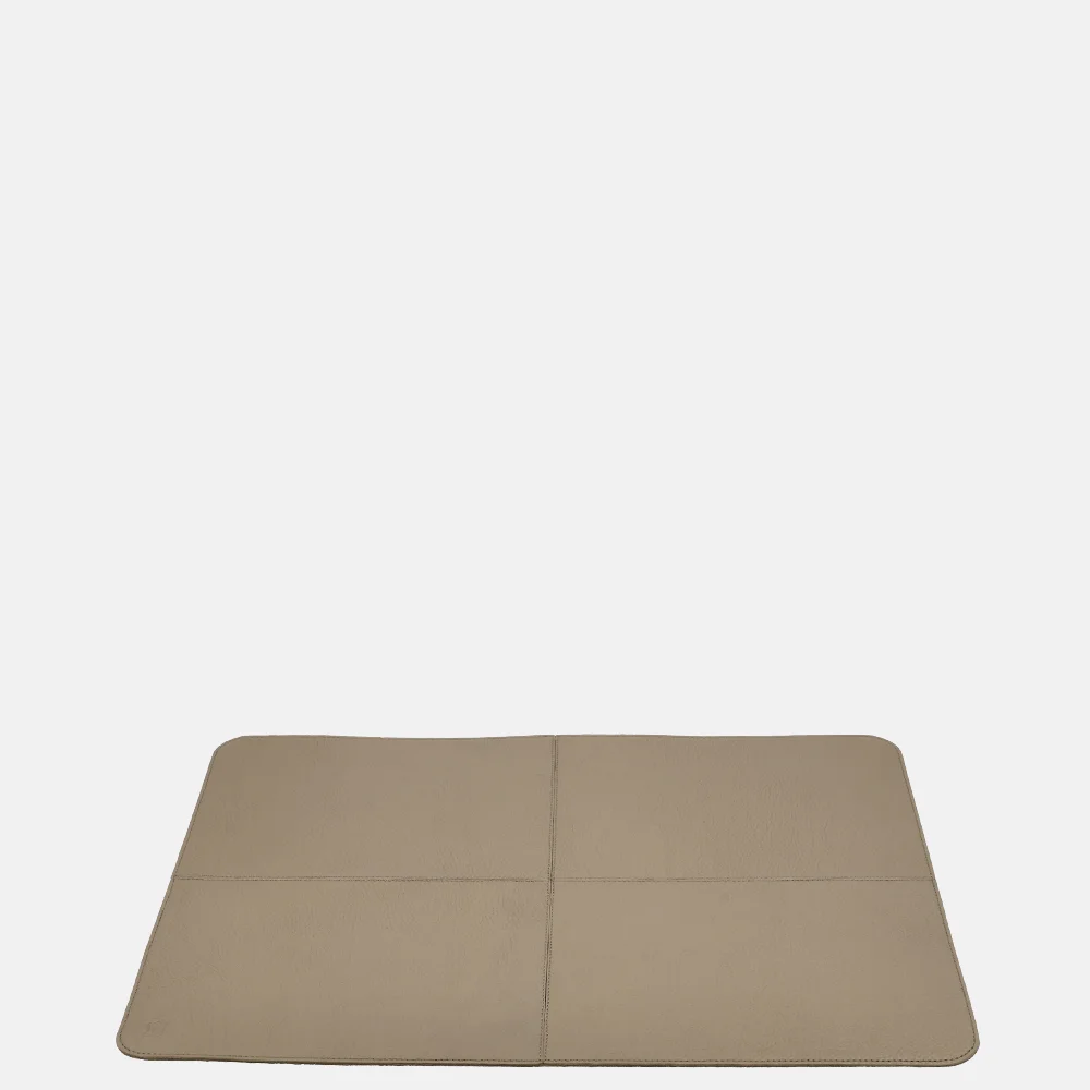 Chamada leren placemats rechthoek effen (2 stuks) taupe bij Duifhuizen