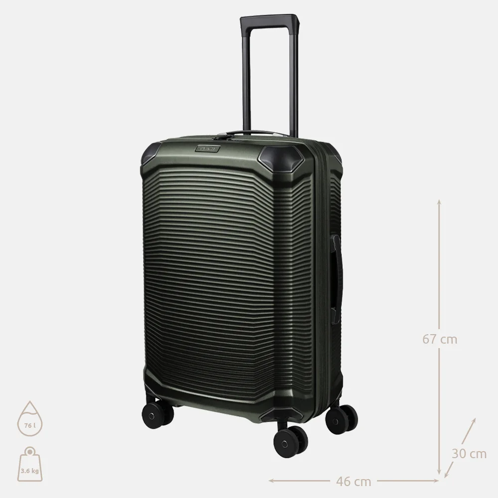Travelite Millennium reiskoffer 67 cm pine green bij Duifhuizen