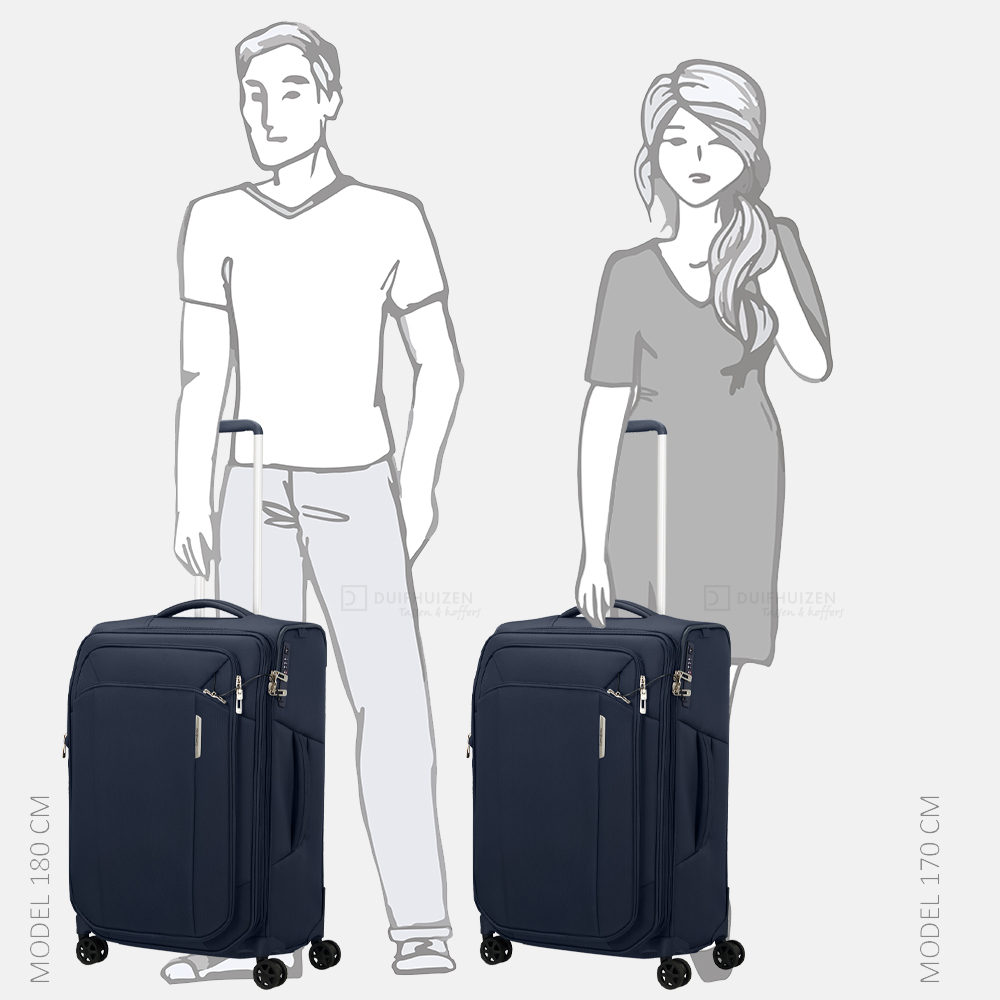 Samsonite Respark koffer 67 cm midnight blue bij Duifhuizen