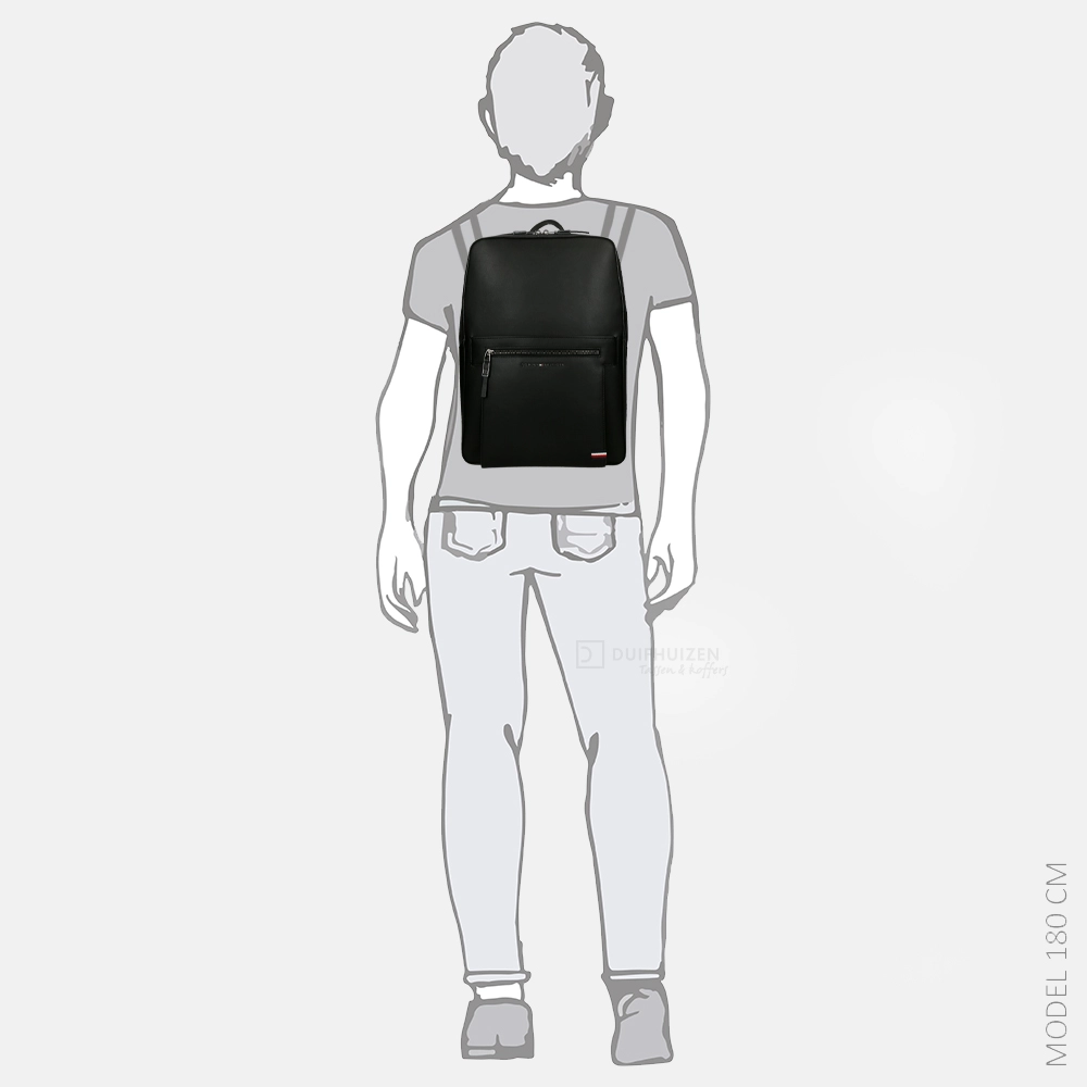 Tommy Hilfiger Cactus laptop rugzak black bij Duifhuizen