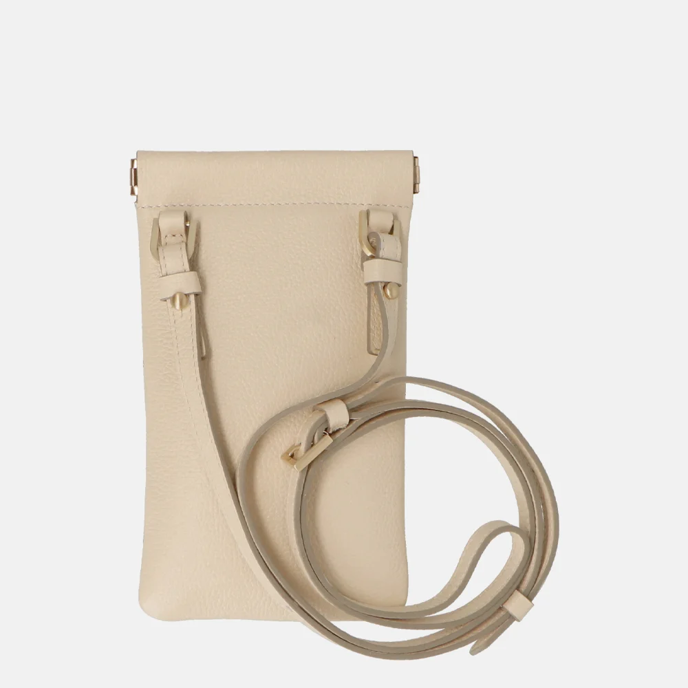 Loulou Essentiels Mia telefoontas beige bij Duifhuizen