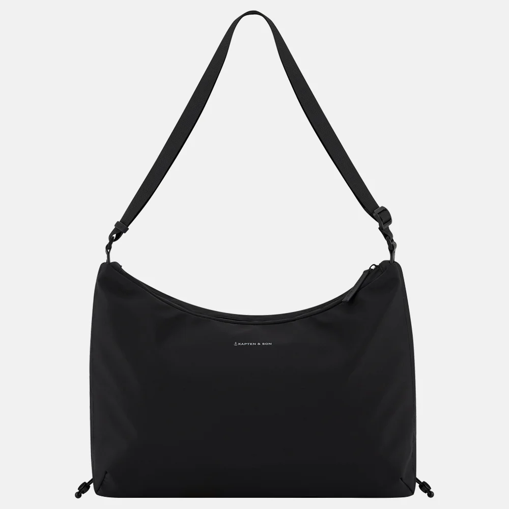 Kapten & Son Skara Large crossbody tas all black bij Duifhuizen