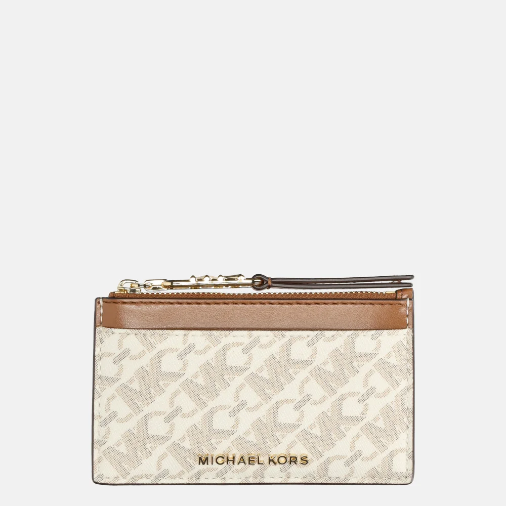 Michael Kors portemonnee vanilla/luggage  bij Duifhuizen