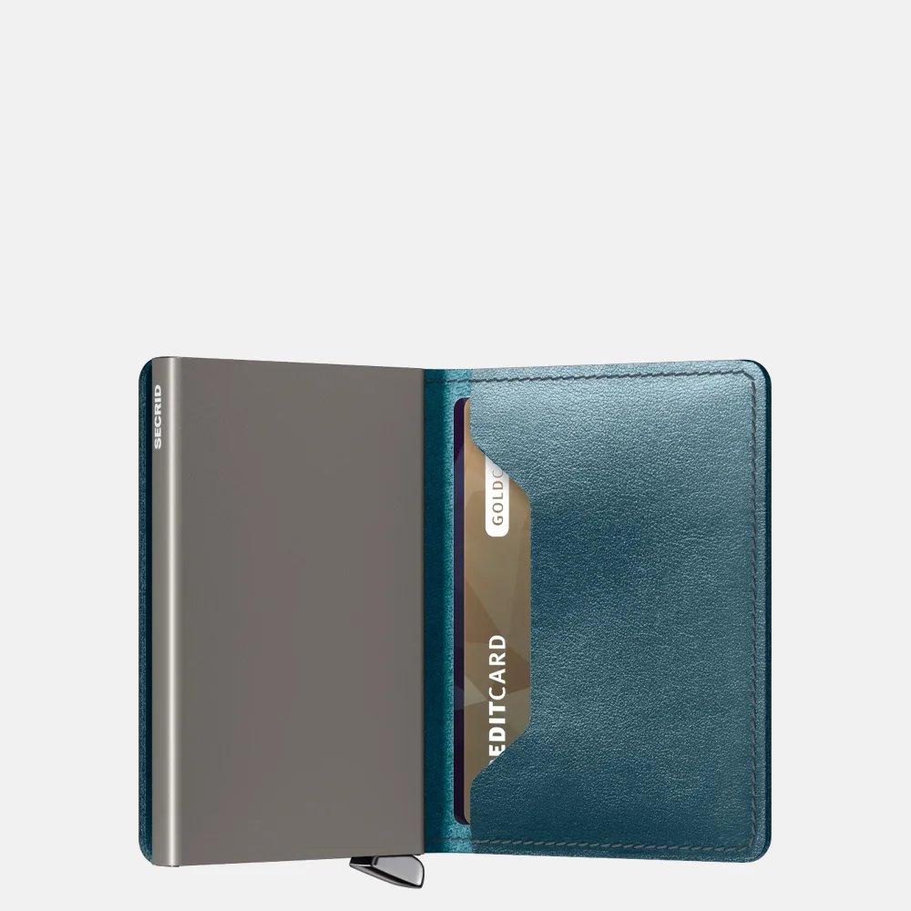 Secrid Slimwallet Inox Dusk pasjeshouder dusk teal bij Duifhuizen