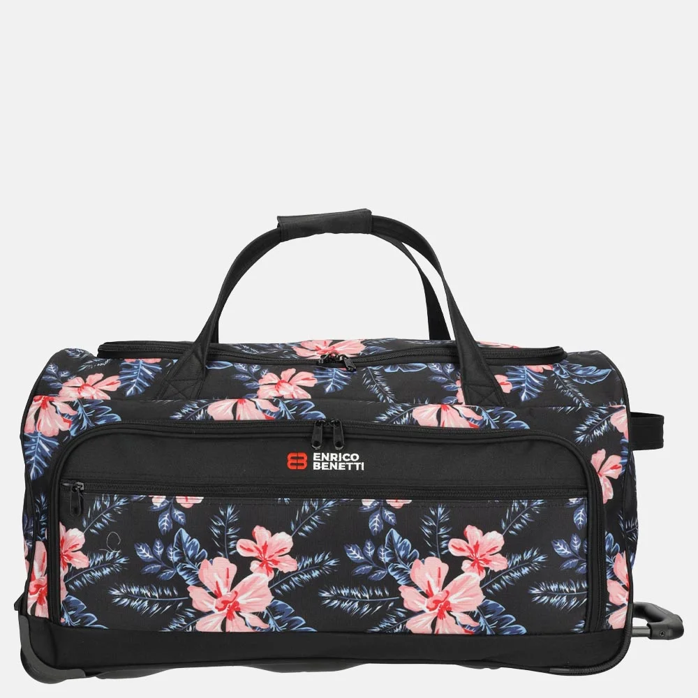 Enrico Benetti Santa Cruz wieltas 65cm black flower