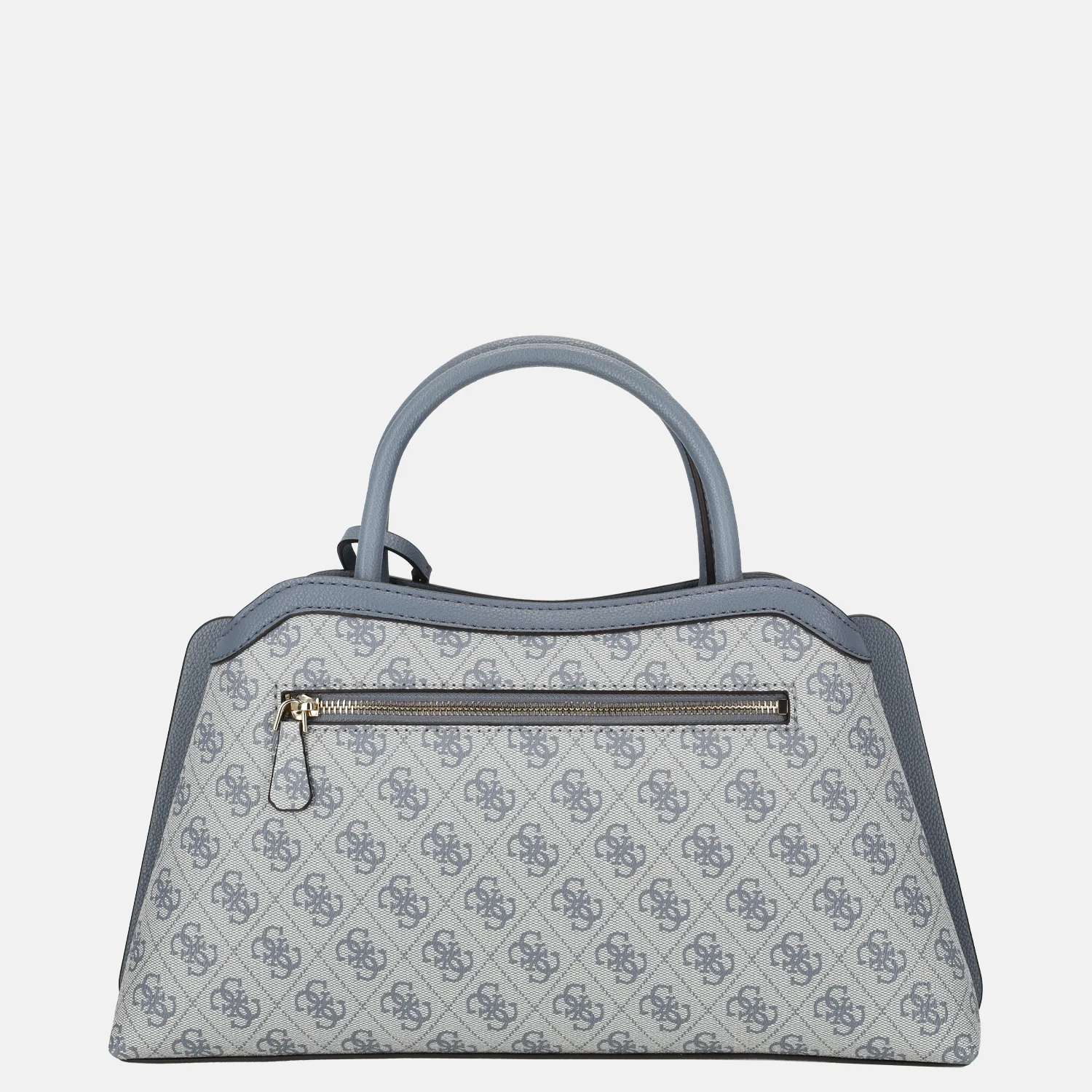 Guess Lindsey girlfriend satchel handtas slate logo bij Duifhuizen