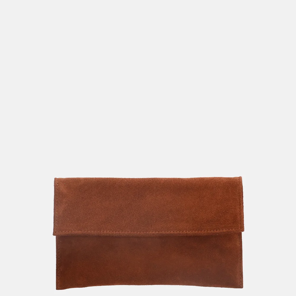 Charm London clutch bruin bij Duifhuizen