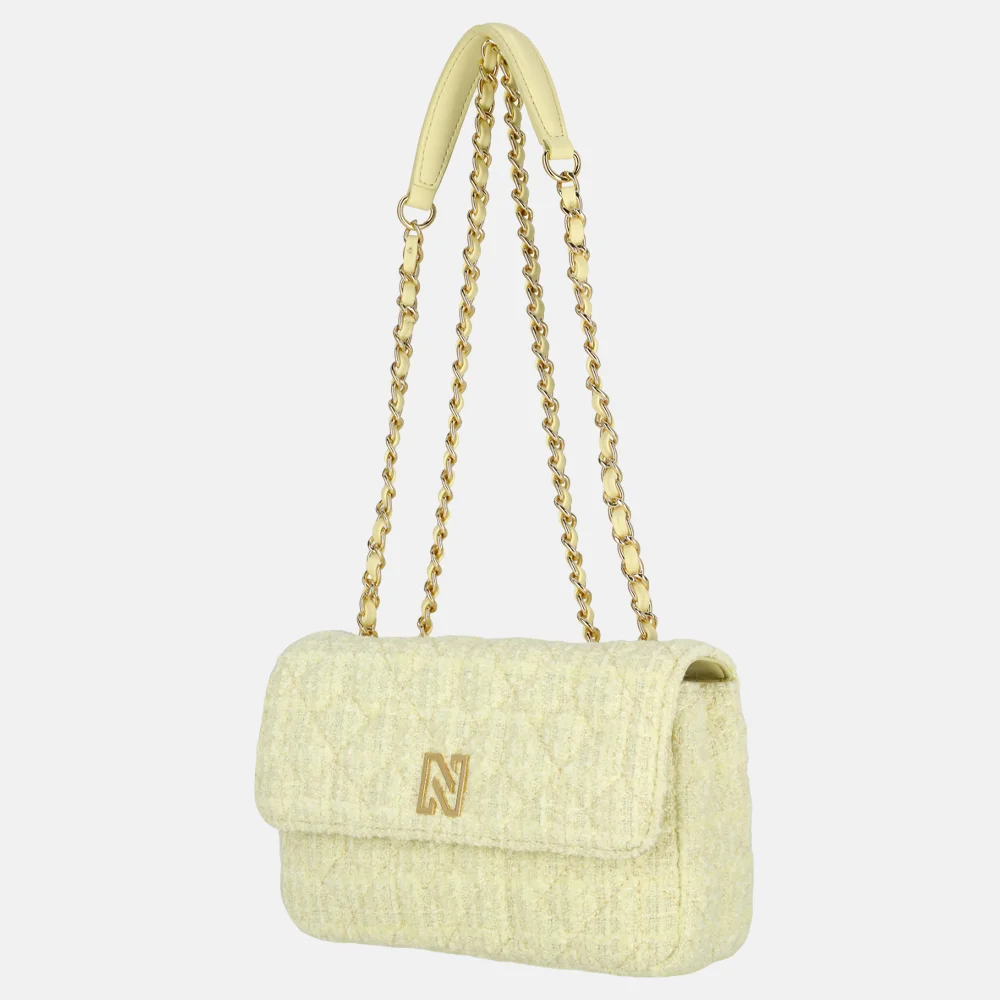 Nikkie Ann schoudertas tweed lemonade bij Duifhuizen