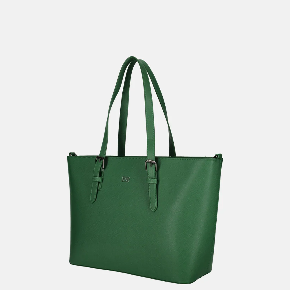 Duifhuizen Saffiano shopper M papegaai groen bij Duifhuizen