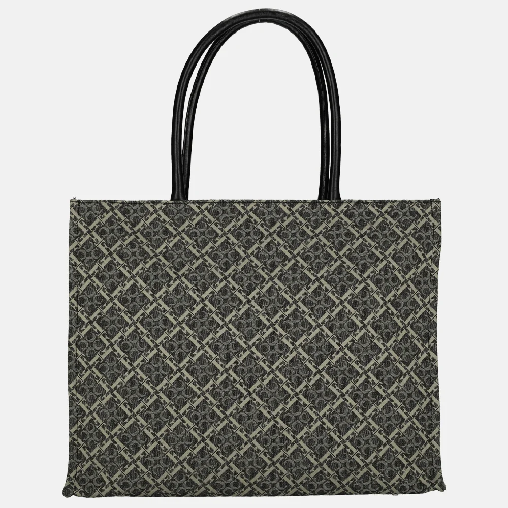 Claudio Ferrici logo shopper L black  bij Duifhuizen