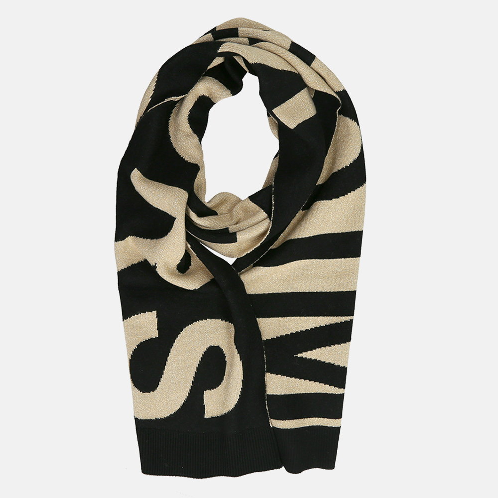 Michael Kors Bold logo sjaal black/gold