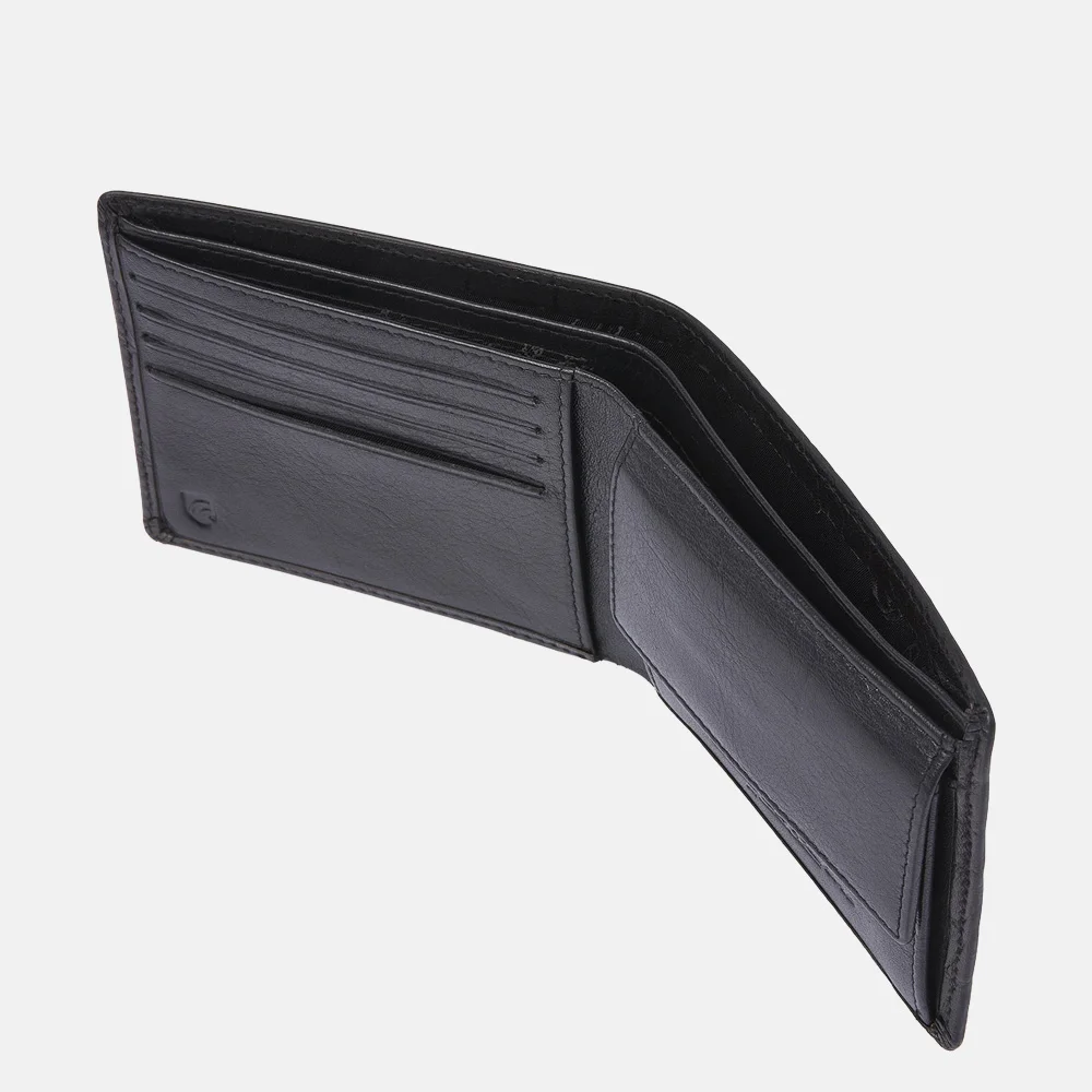 Castelijn en Beerens billfold portemonnee croco black bij Duifhuizen