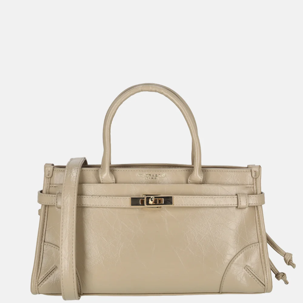Flora & Co handtas lak beige