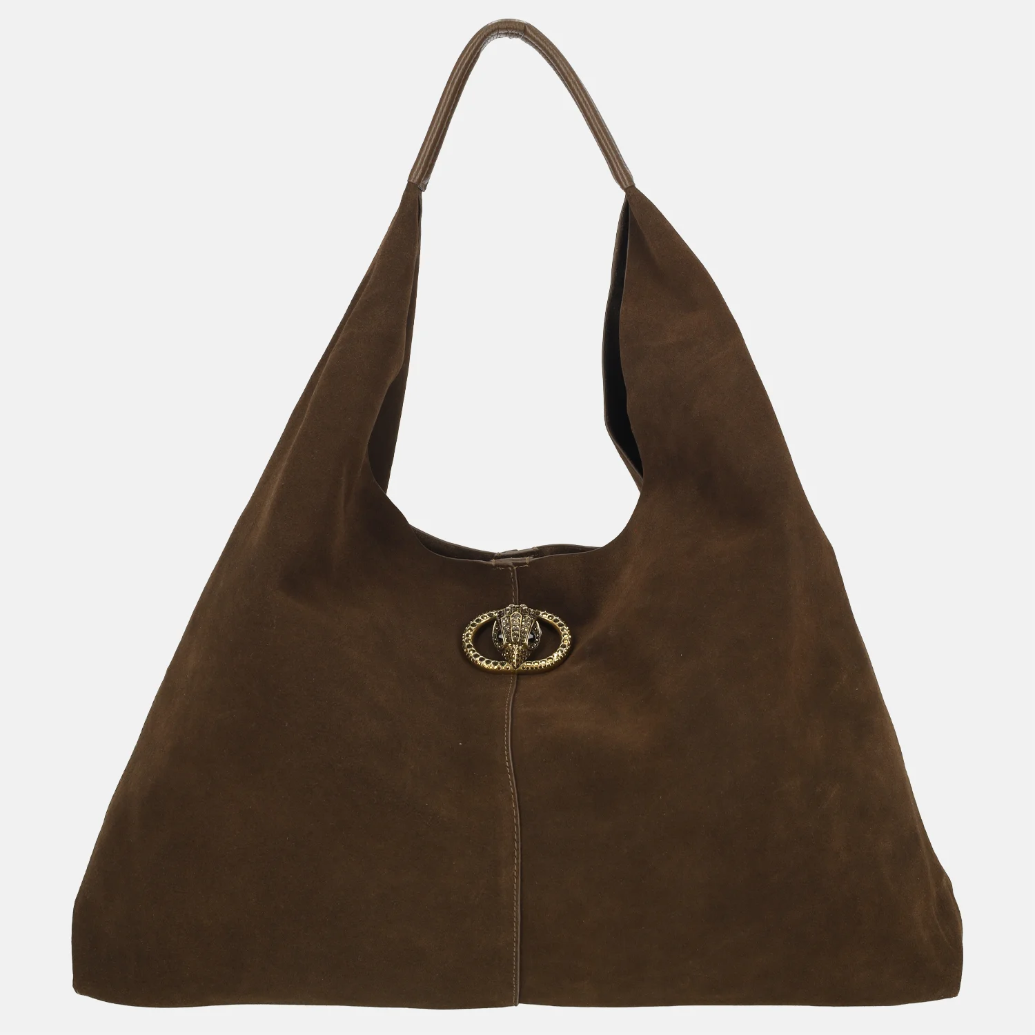 Kurt Geiger Chelsea Slouch Hobo buideltas dark brown bij Duifhuizen