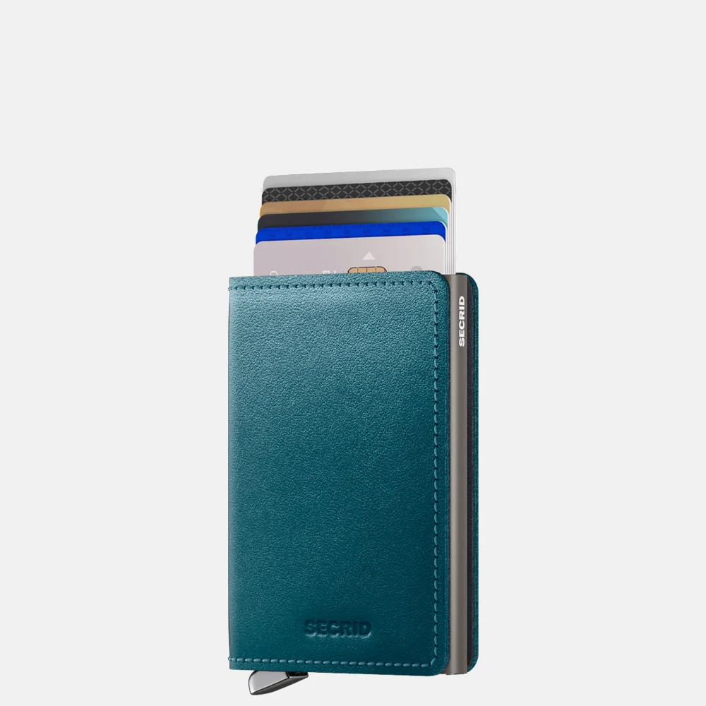 Secrid Slimwallet Inox Dusk pasjeshouder dusk teal bij Duifhuizen