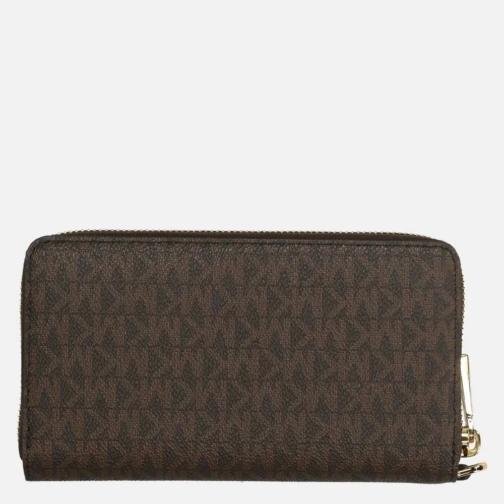 Michael Kors Jet Set portemonnee brown/acorn bij Duifhuizen