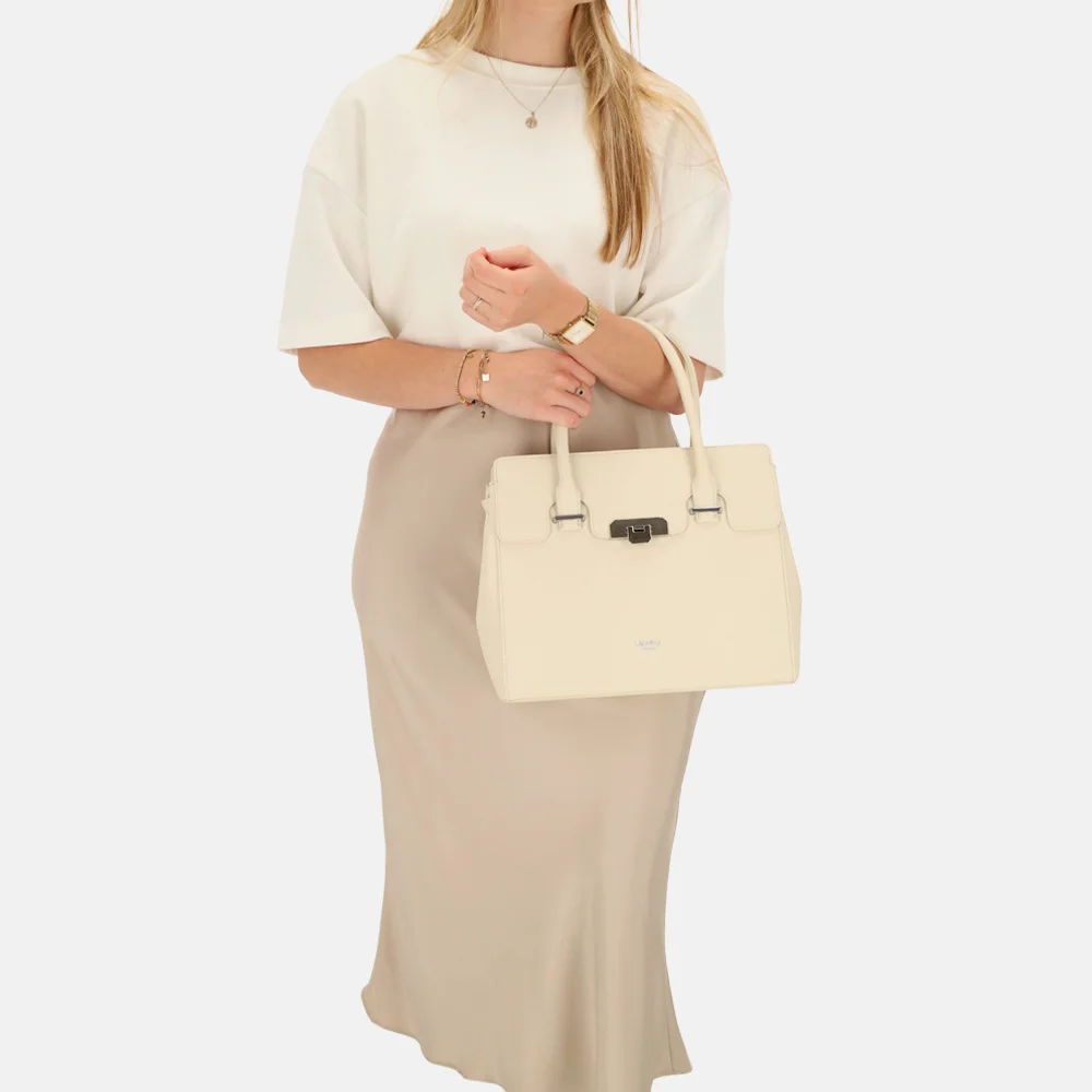 Charm London Soho handtas classic L creme bij Duifhuizen