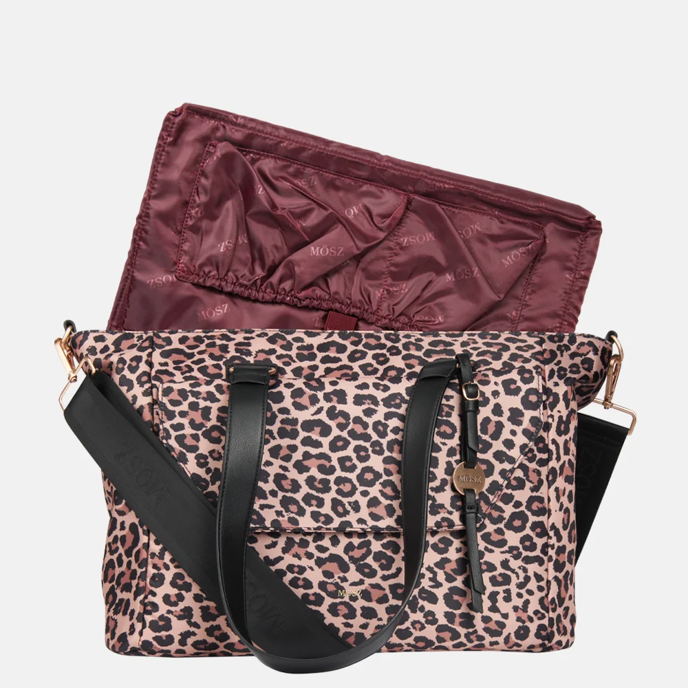 Mosz Denise laptoptas/shopper 15.6 inch leopard bij Duifhuizen