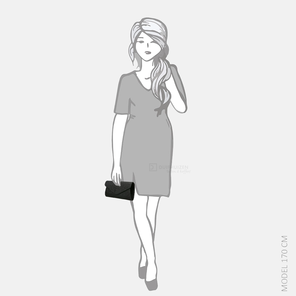 Firenze clutch glitter black bij Duifhuizen