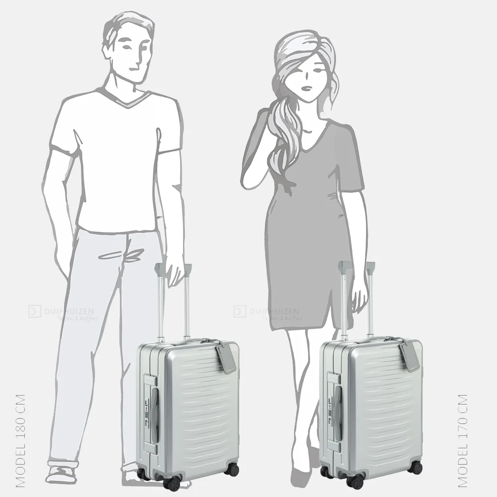 Porsche Design Roadster handbagage koffer 55 cm silver bij Duifhuizen