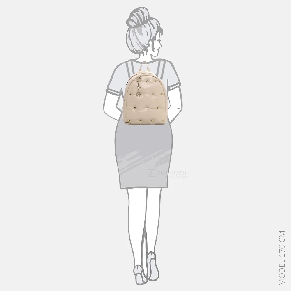 Emily & Noah heart studs Heaven rugzak beige bij Duifhuizen