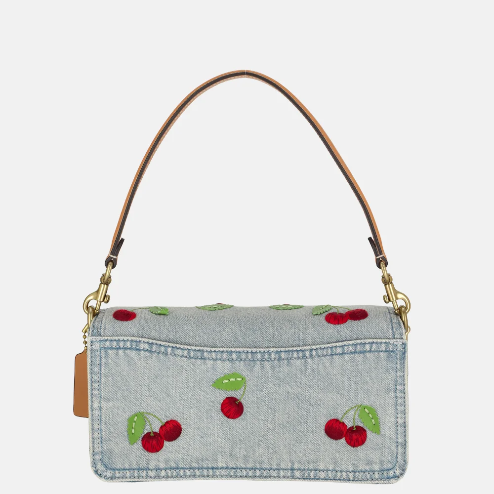 Coach Tabby Cherry embroidered schoudertas 26' denim multi bij Duifhuizen