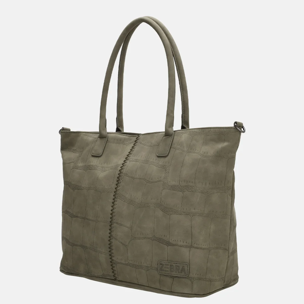 Zebra Trends Mirjam shopper olijfgroen bij Duifhuizen