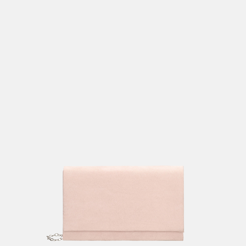 Firenze suède clutch roze bij Duifhuizen