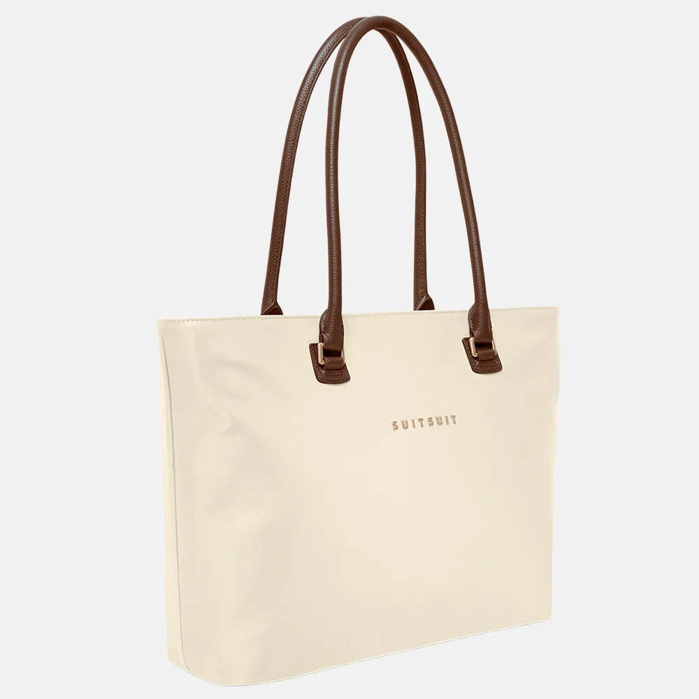SUITSUIT Serenity Daily Tote schoudertas 16 inch wisper white bij Duifhuizen