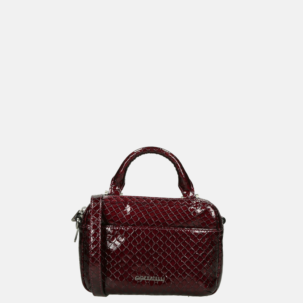 GiGi Fratelli handtas box snake rubino