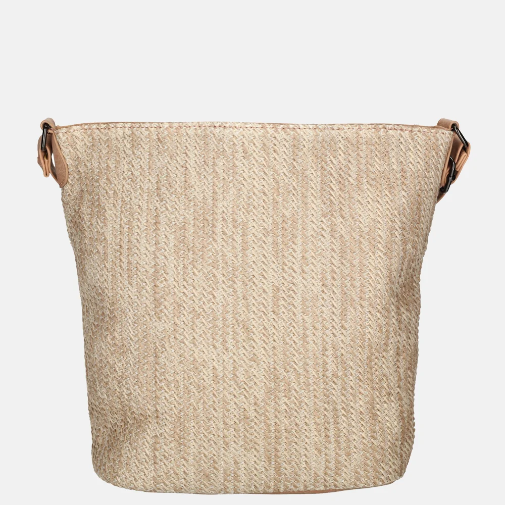 Enrico Benetti Raffia crossbody tas M misty rose bij Duifhuizen