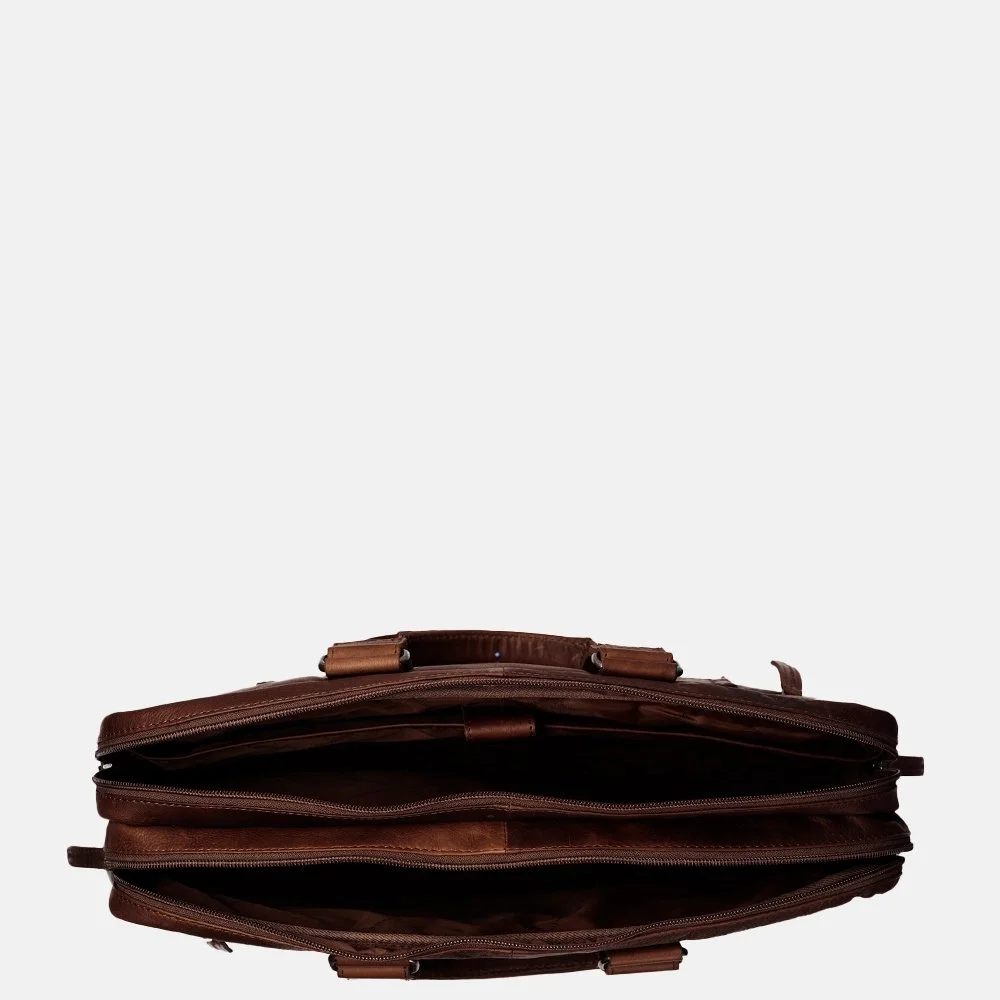Chesterfield Seth laptoptas 15 inch dark brown bij Duifhuizen