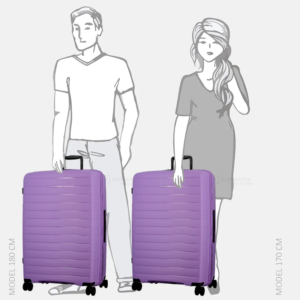 Jump  Striper reiskoffer 77 cm expandable lavendel bij Duifhuizen