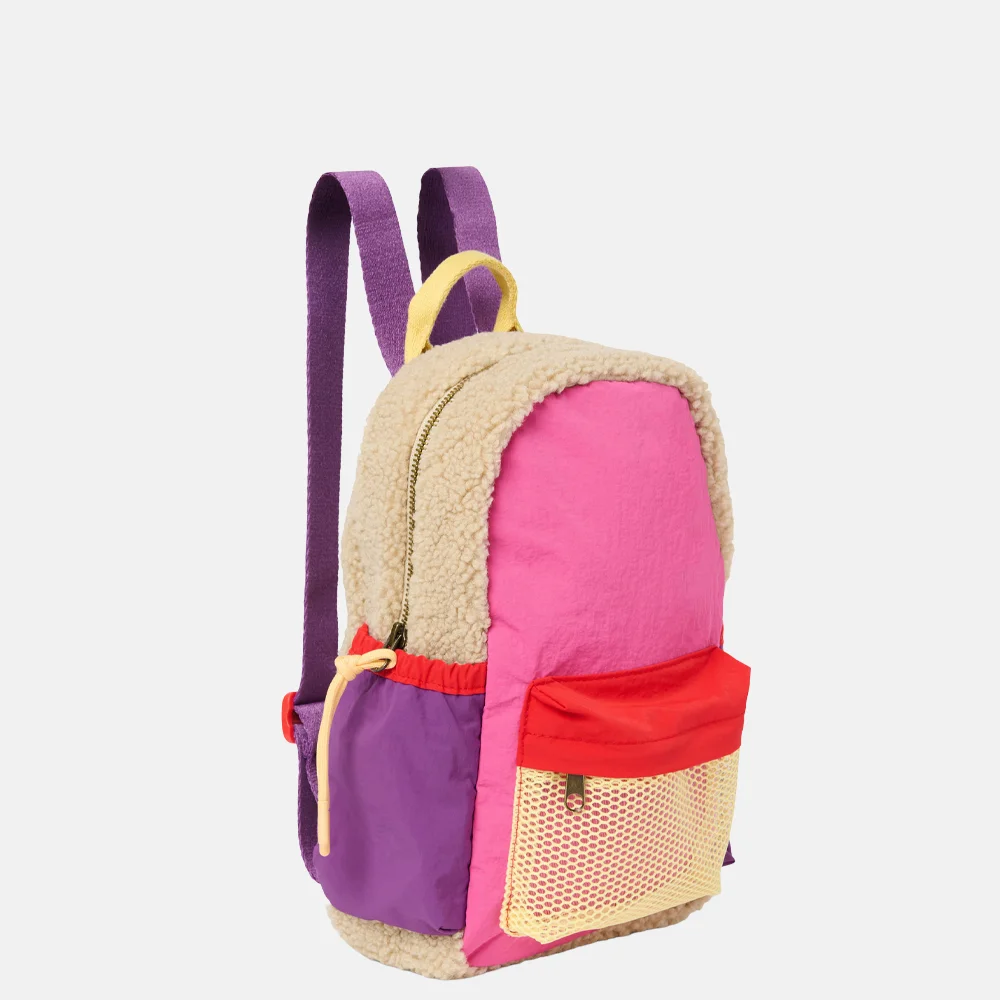 Studio Noos Patchwork kinderrugzak mini bright pink bij Duifhuizen